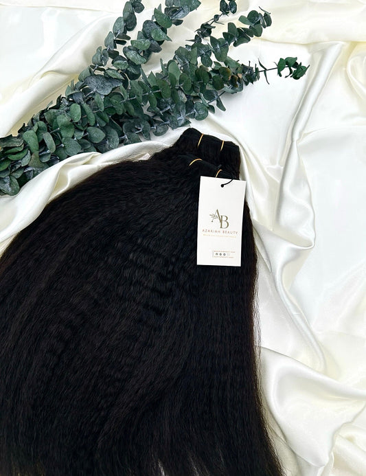 Kinky Straight Blowout Extensions | Natural 4B/4C Blowout Hair